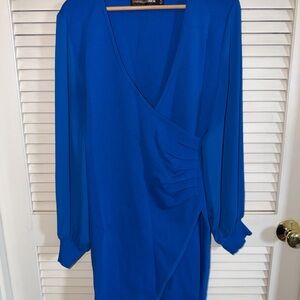 Gabrielle Union Cobalt Blue Long Sleeve Dress